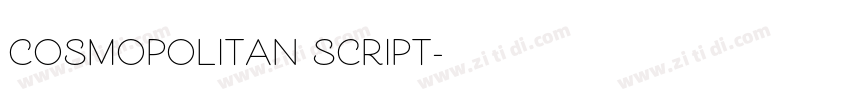 Cosmopolitan Script字体转换